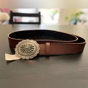 Banana Republic Turquoise Buckle Belt Banana Republic | Accessories | L Banana Republic Leather  main image 2